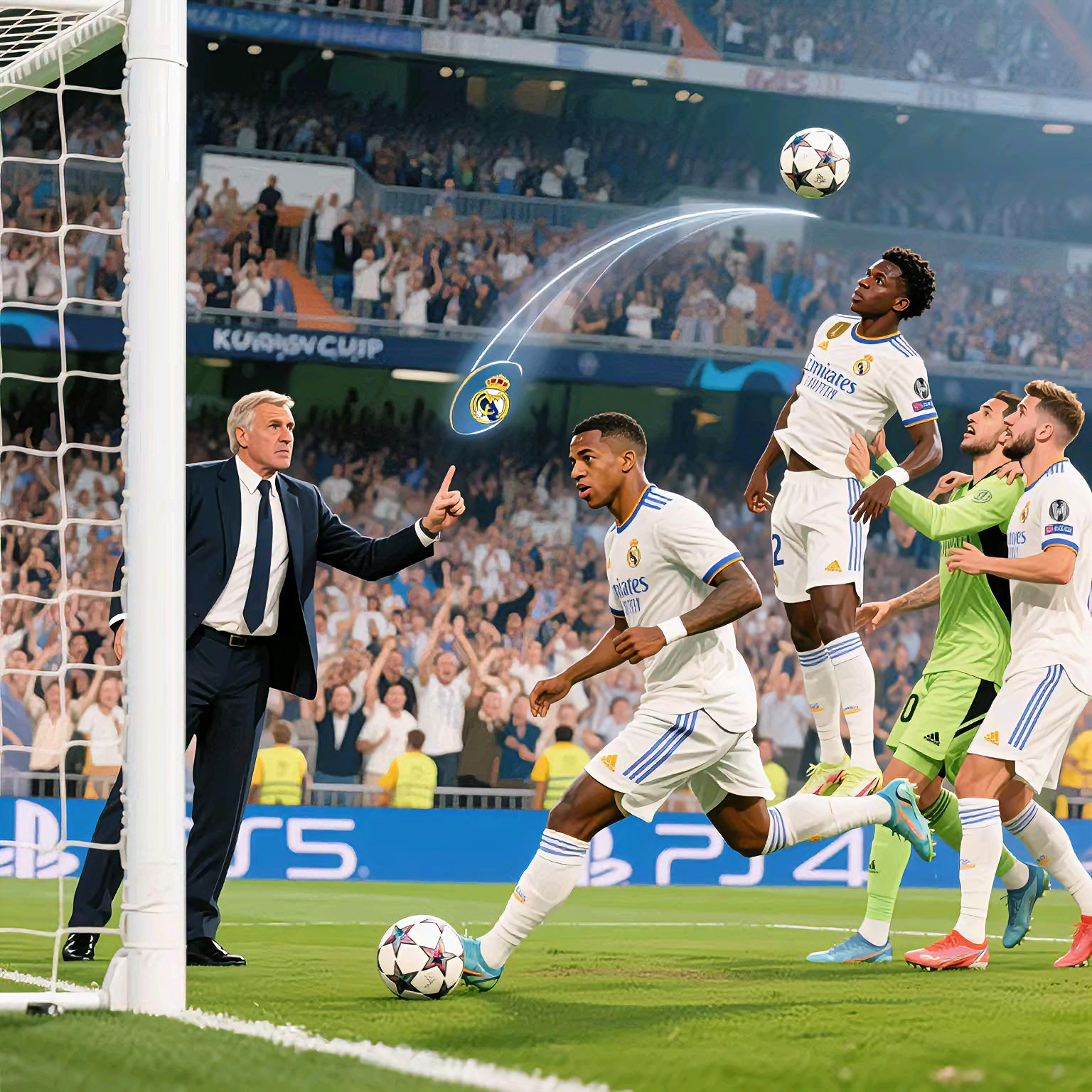 皇马中场压哨进球，领先对手